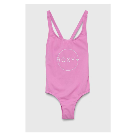 Jednodielne detské plavky Roxy ružová farba