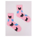 Yoclub Dievčenské ponožky Cats 3-Pack SKA-0157G-A500 Multicolour