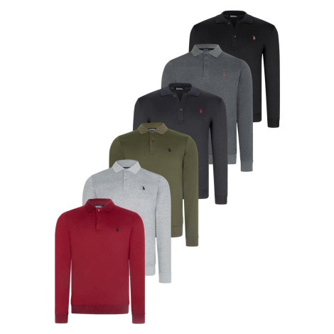 SET OF SIX V4007 DEWBERRY MEN'S SWEATSHIRT-BLACK-NAVY-ANTHRACITE-GREY-BURGUNDY-KHAKI