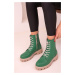 Soho Women's Green Boots & Booties 17612