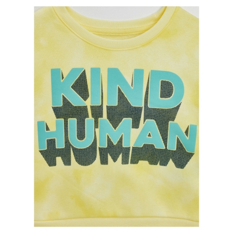 Žltá chlapčenská mikina Kind Human GAP