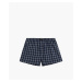 Men's loose boxers ATLANTIC - dark blue with checkered pattern