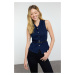 Trendyol Dark Blue Belt Detailed Women's Denim Vest