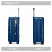 British Traveller set 3 kufrov - 42L, 72L, 111L - navy