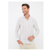 LC Waikiki Men's Slim Fit Long Sleeve Striped Dobby Shirt