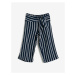 Koton Striped Waist Elastic Tie Wide Cut Short Trousers