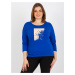 Navy blue blouse plus size with a longer back