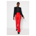 Trendyol Red Spanish Leg Flare Woven Trousers