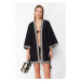 Trendyol Black Mini Woven Kimono & Kaftan