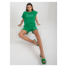 Women's green summer tracksuit with inscriptions