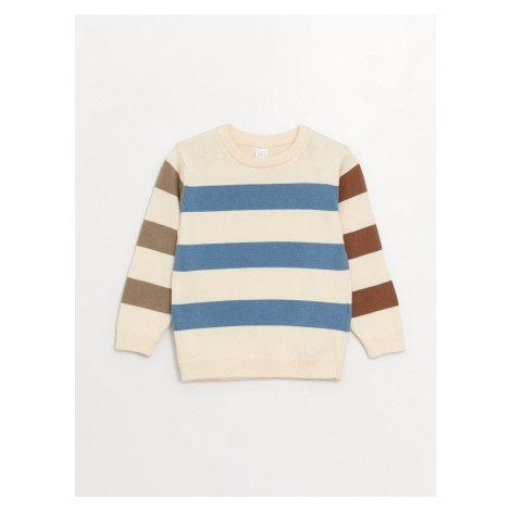 LC Waikiki Crew Neck Striped Baby Boy Knitwear Sweater