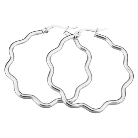 Geometrické náušnice z chirurgickej ocelei Vlnky