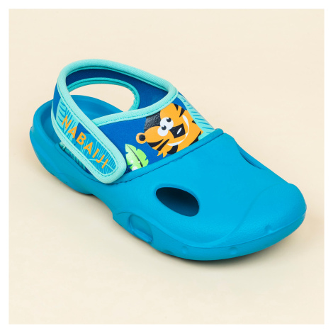 Detské sandále Clog 500 modré s tigríkom NABAIJI