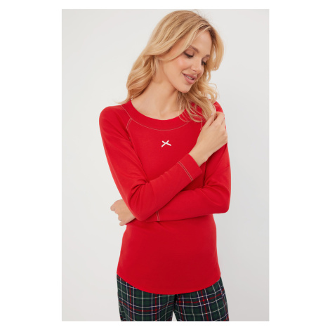 Dámske pyžamo Italian Fashion Foggia dł.r. dł.sp. Farba: Červená