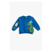 Koton Baby Boy Crew Neck Long Sleeve Christmas Theme Dinosaur Printed Sweatshirt 3wmb1037