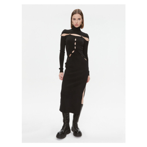 Versace Jeans Couture Úpletové šaty 75HAOM50 Čierna Slim Fit