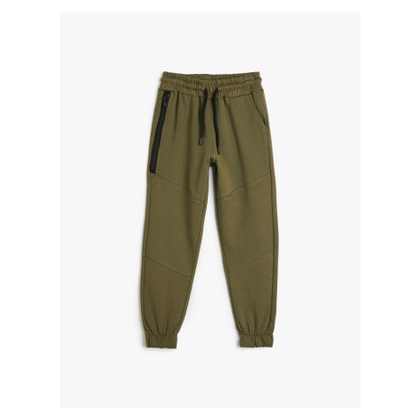 Koton Jogger Sweatpants Pocket Tie Waist Raised Cotton