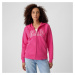 Mikina GAP Logo Full Zip Hoodie Sizzling Fuchsia