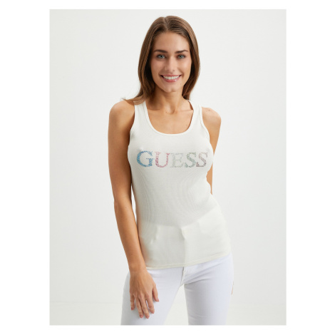 Women's cream tank top Guess - Women's