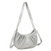 Silver handbag LUIGISANTO with removable strap