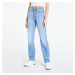 Kalhoty CALVIN KLEIN JEANS High Rise Straight Jeans Denim Light