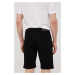 Rifľové krátke nohavice Solid pánske, čierna farba,