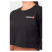 NEBBIA - Crop top na cvičenie Minimalist Logo 600 (black) - NEBBIA