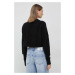 Sveter s prímesou vlny Calvin Klein Jeans dámsky, čierna farba