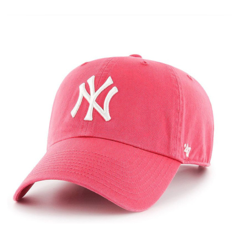 Čiapka 47 brand New York Yankees ružová farba, s nášivkou