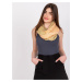 Peach and gold viscose scarf