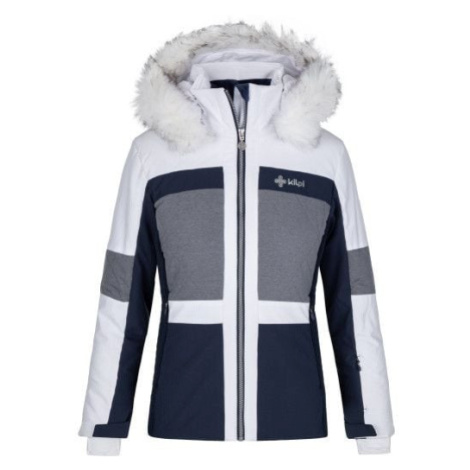 Bielo-tmavo modrá dámska lyžiarska zimná bunda Kilpi Alsa-W
