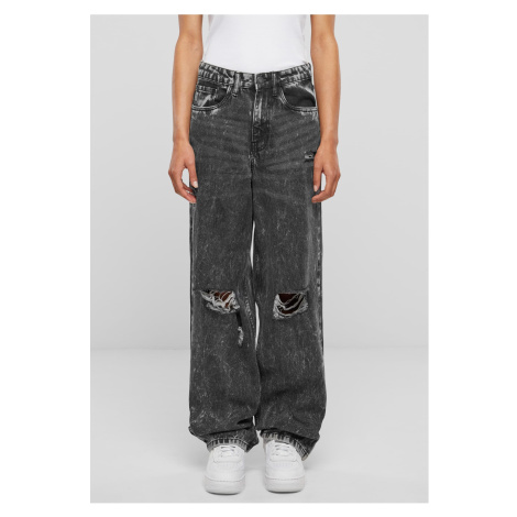 Women's Distressed 90's Wide Jeans - Black Urban Classics