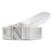 Calvin Klein Jeans Dámsky opasok Round Mono Pl Rev Lthr Belt 30Mm K60K611489 Biela