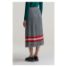 SUKŇA GANT CHECK PRINT PLEATED SKIRT EVENING BLUE