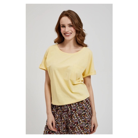 Women's T-shirt MOODO - light yellow