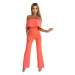 Overall with ruffle and exposed shoulders Bergamo - orange