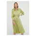 Šaty Answear Lab zelená farba, maxi, rovný strih