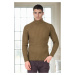 19295 Dewberry Turtleneck Mens Sweater-Khaki