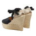 Manebi Espadrilky La Havana Heart-Shaped Wedge Espadrilles O 7.9 WH Čierna