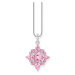 Thomas Sabo PE963-051-9 Silver pendant with pink coloured stones