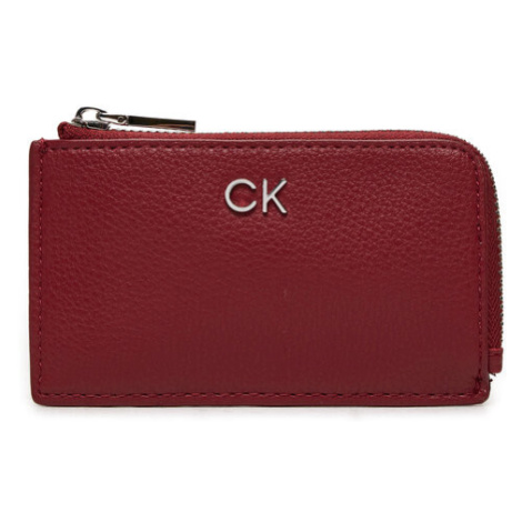 Calvin Klein Puzdro na kreditné karty Ck Daily Zip Cardholder W/Chain K60K612281 Červená