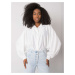 Women's shirt blouse with loose sleeves - white