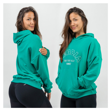 NEBBIA - Oversize mikina s kapucňou GYM RAT 256 (green) - NEBBIA