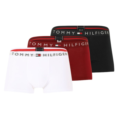 Tommy Hilfiger Underwear Boxerky  rubínová / čierna / šedobiela