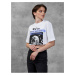 White Women's Cropped T-Shirt with Diesel Print - Women