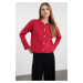 Trendyol Red Button Detailed Knitwear Cardigan