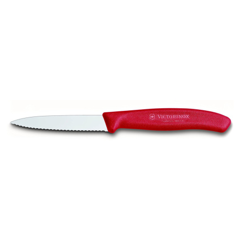 Nôž na zeleninu Victorinox vlnitý 8 cm Farba: červená