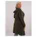 Khaki plus size hooded sweater