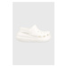 Šľapky Crocs Classic Crush Clog dámske, biela farba, na platforme, 207521