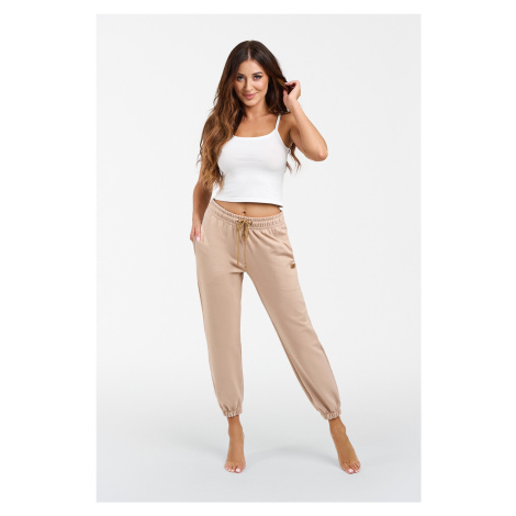 Women's long pants Viva - beige Italian Fashion